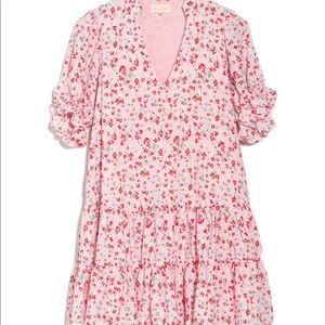 MELLODAY Floral Print Tiered Babydoll Dress